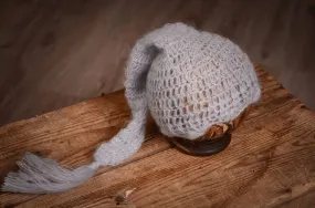 Ornate Mohair Sleeping Hat - Cloud