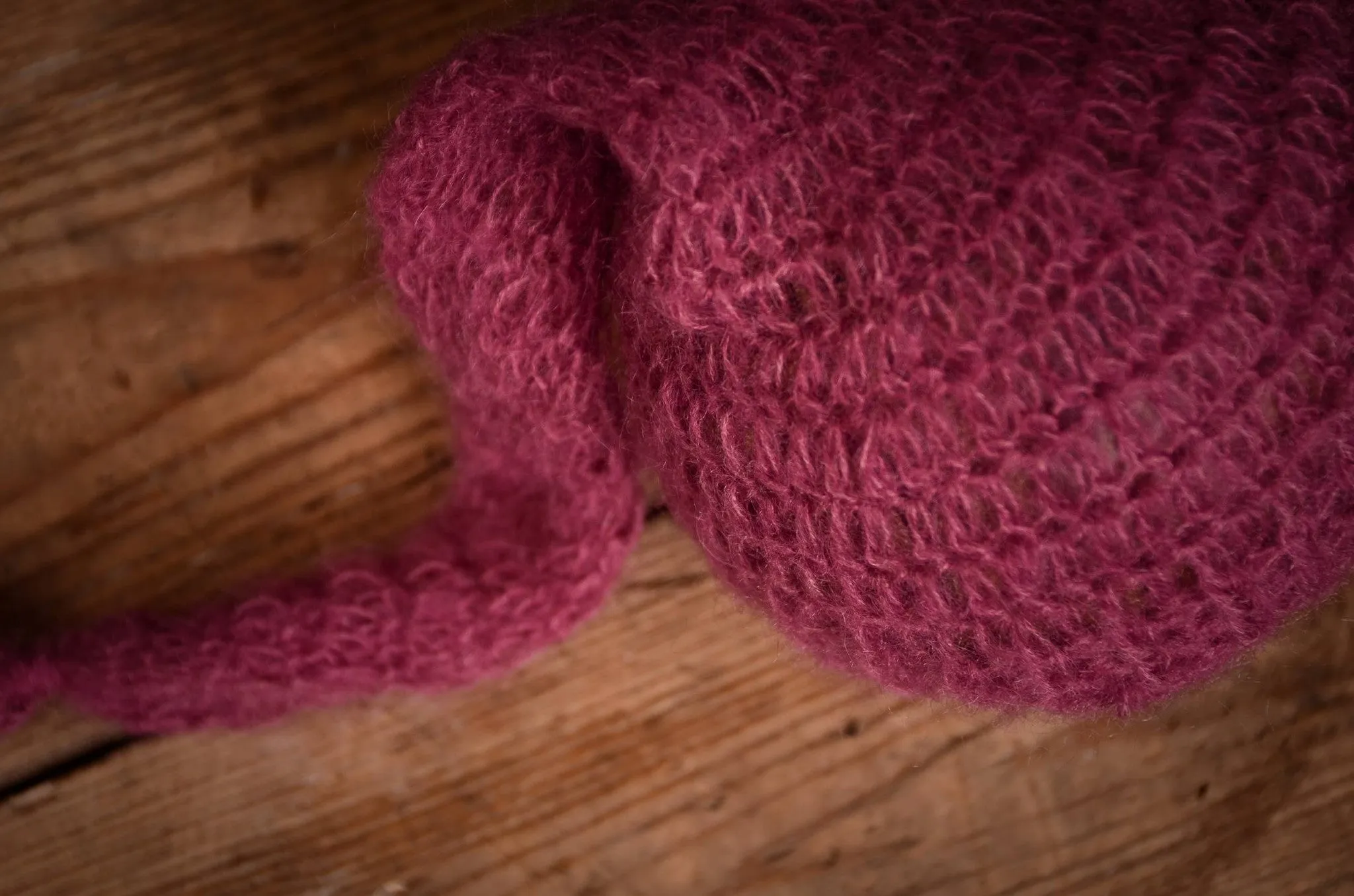 Ornate Mohair Sleeping Hat - Mauve