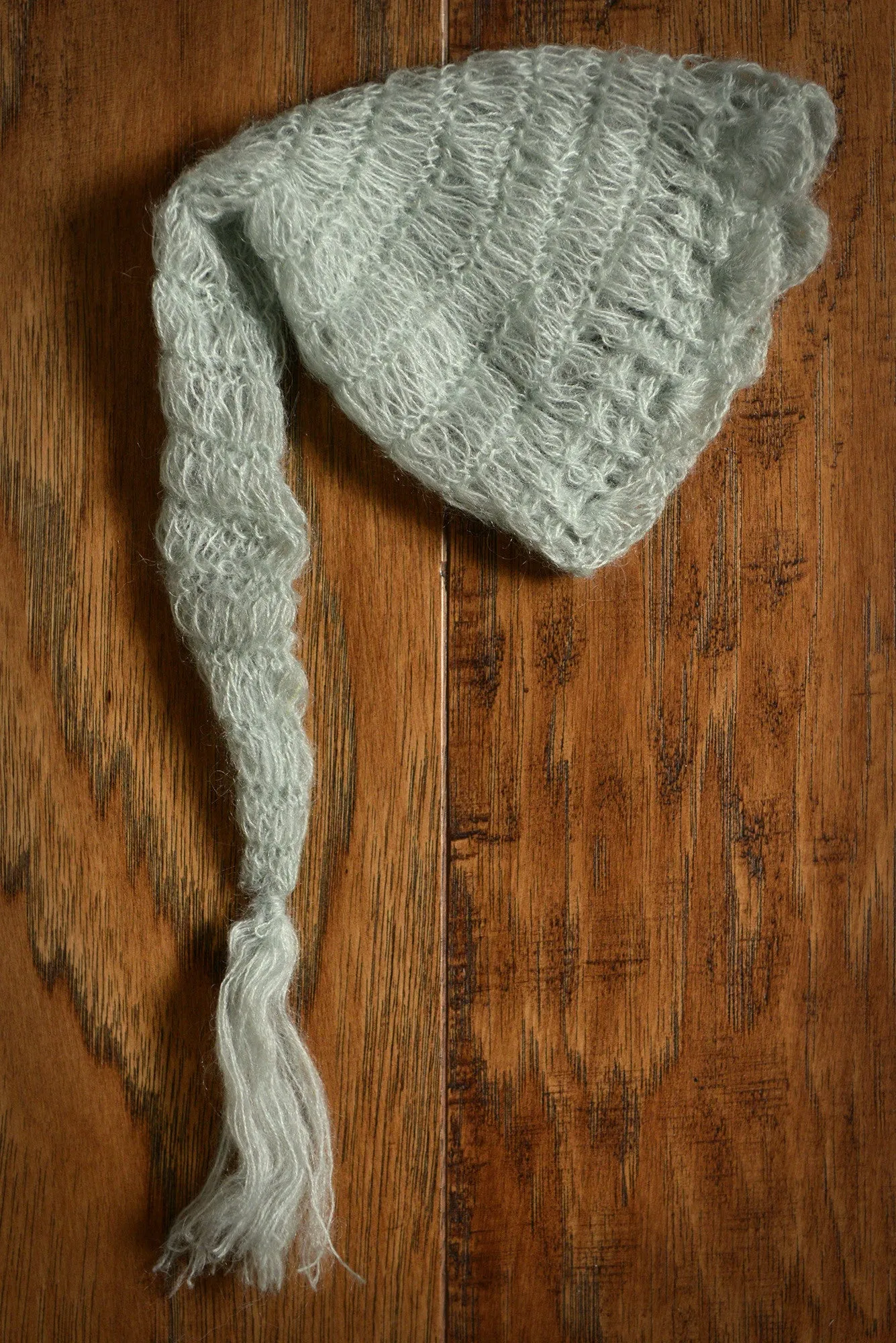 Ornate Mohair Sleeping Hat - Pale Green