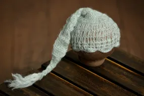 Ornate Mohair Sleeping Hat - Pale Green