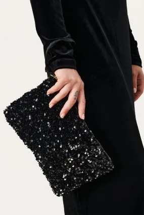 PART TWO DENIA SEQUIN CLUTCH BAG BLACK