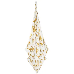 "Orange Giraffe" Bamboo Swaddle
