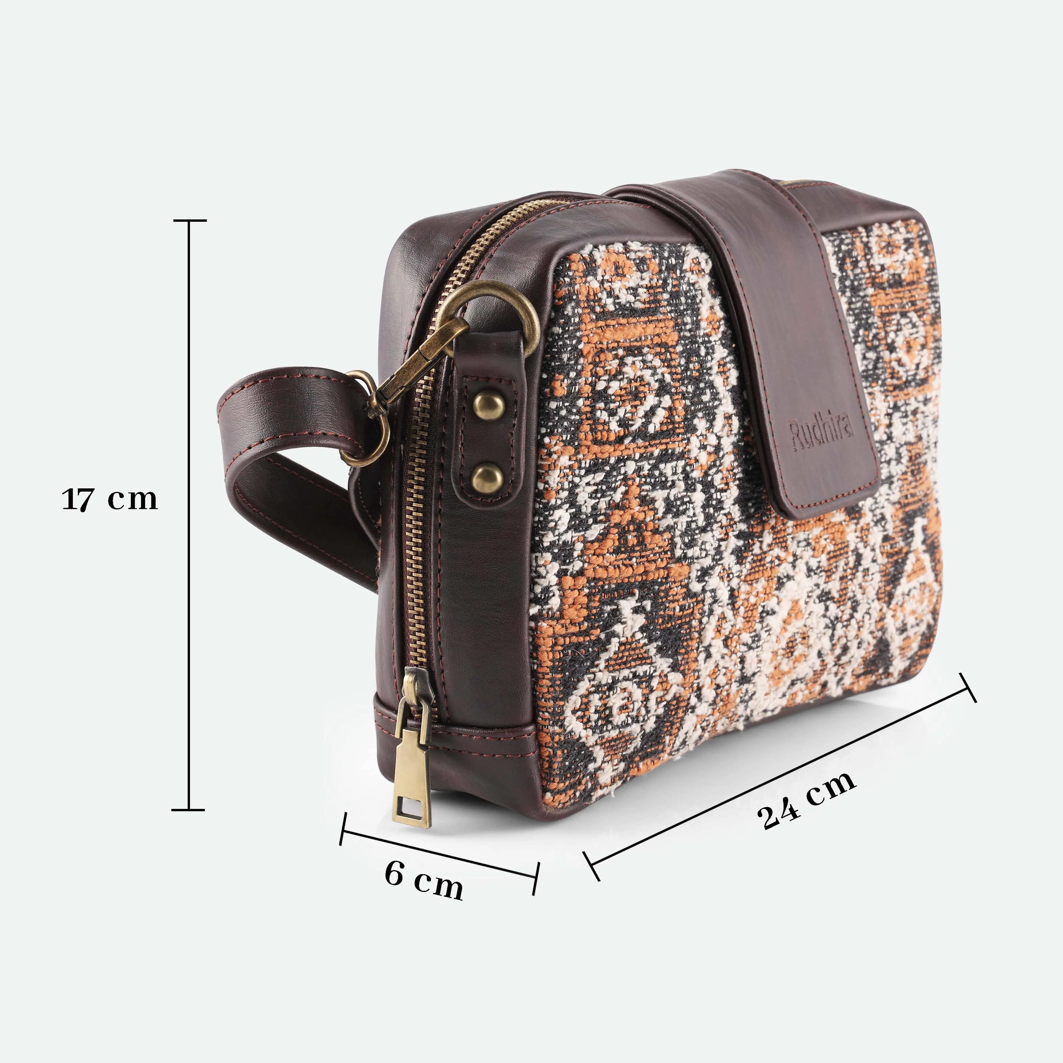 Rudhira Damask Print crossbody / sling bag