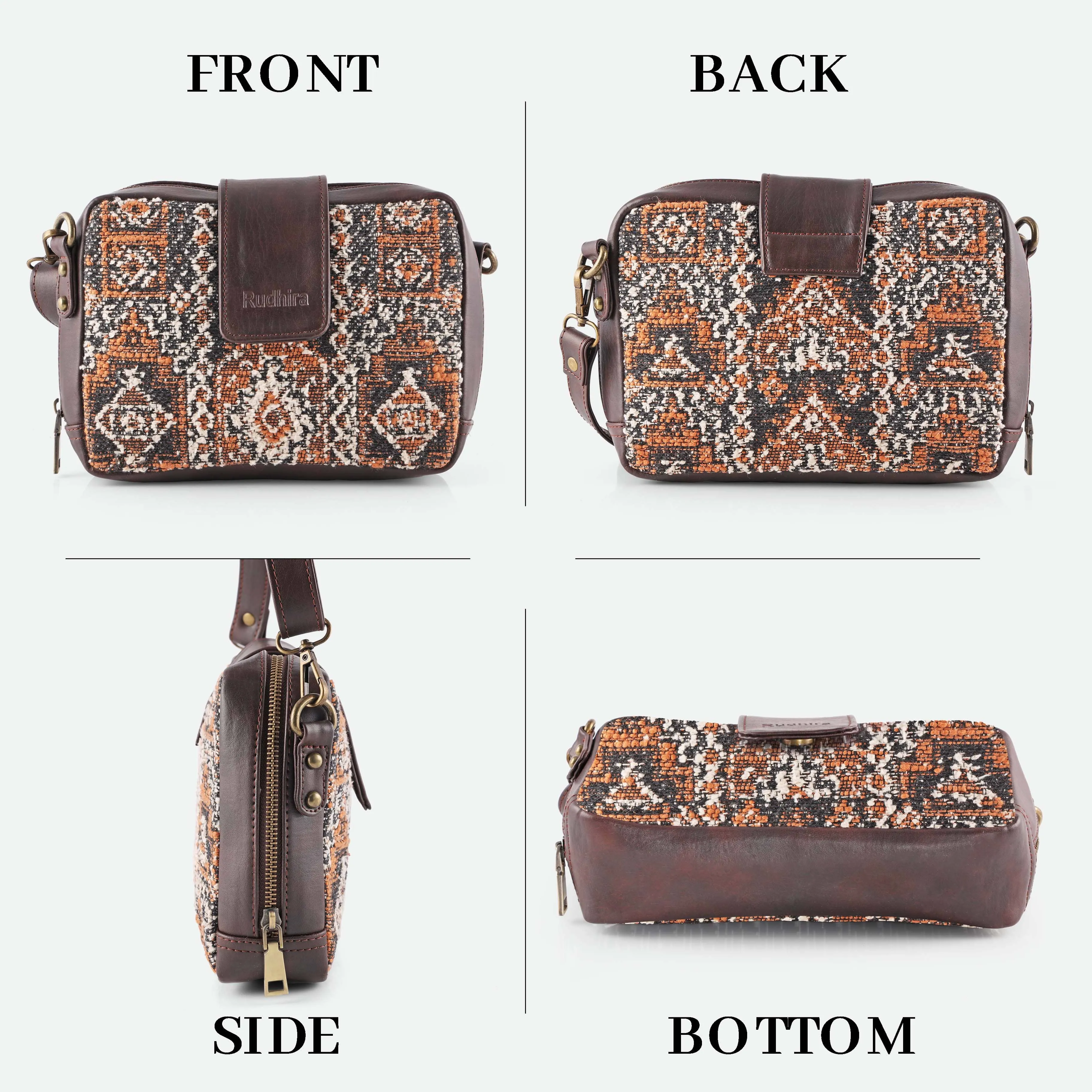 Rudhira Damask Print crossbody / sling bag