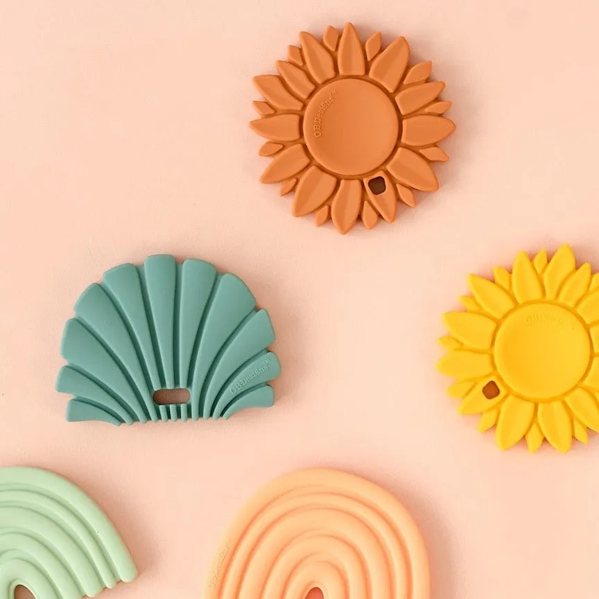 Silicone Sunflower Teether | Lemon