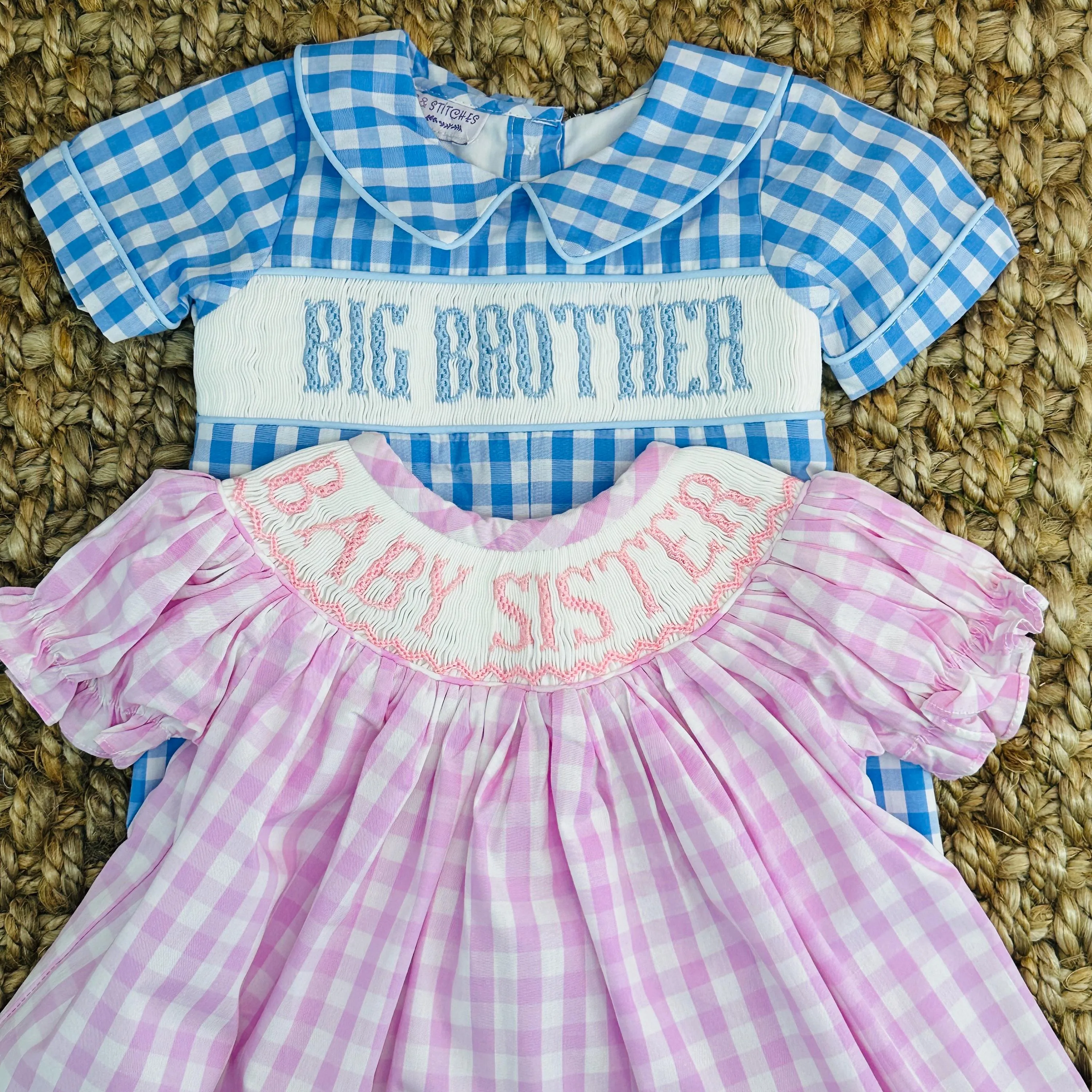 Smocked Baby Sister Gingham Dress