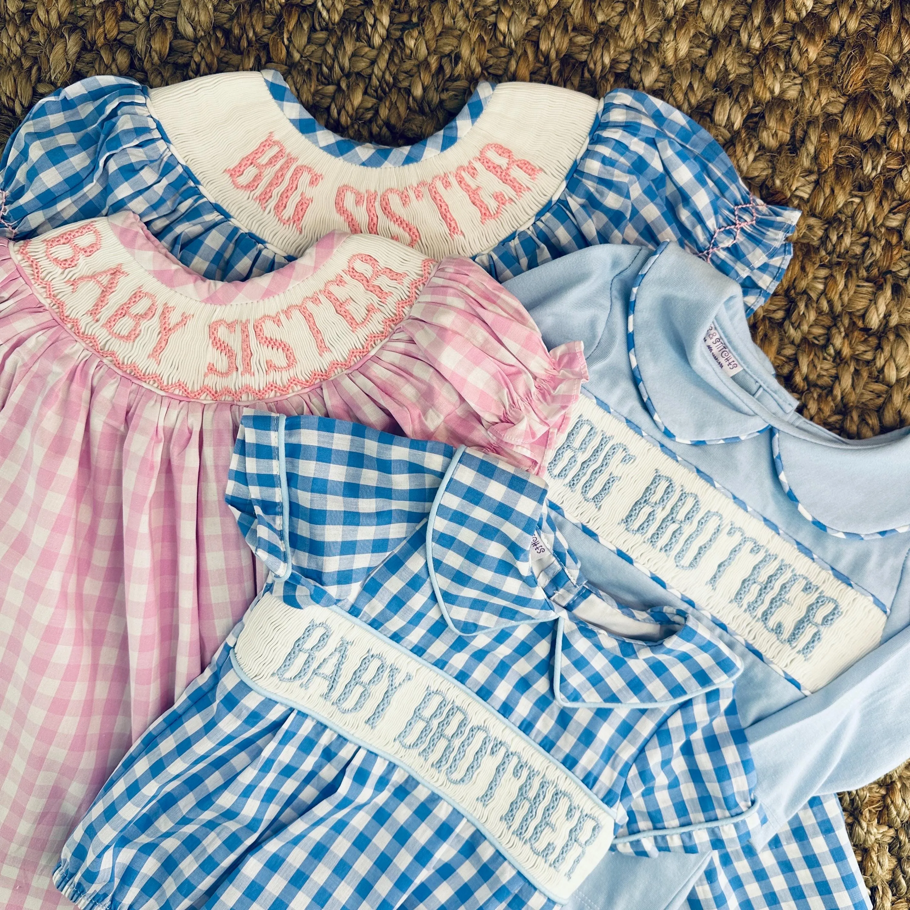 Smocked Baby Sister Gingham Dress