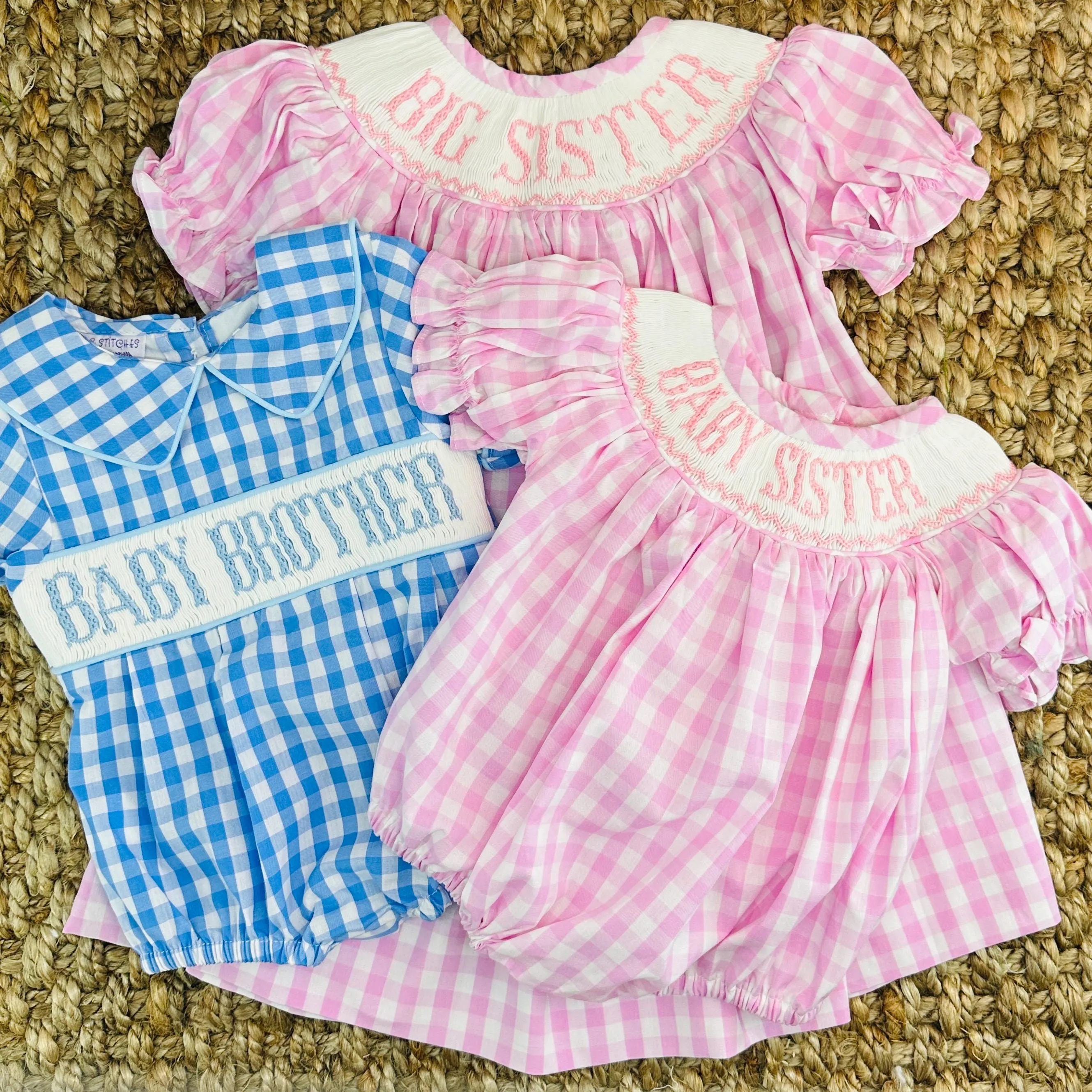 Smocked Baby Sister Gingham Dress