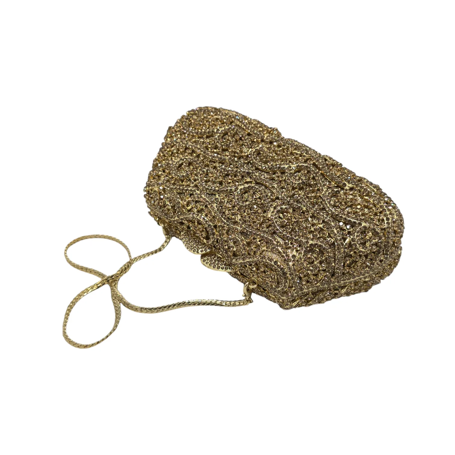 Stylish Golden Bridal Clutch