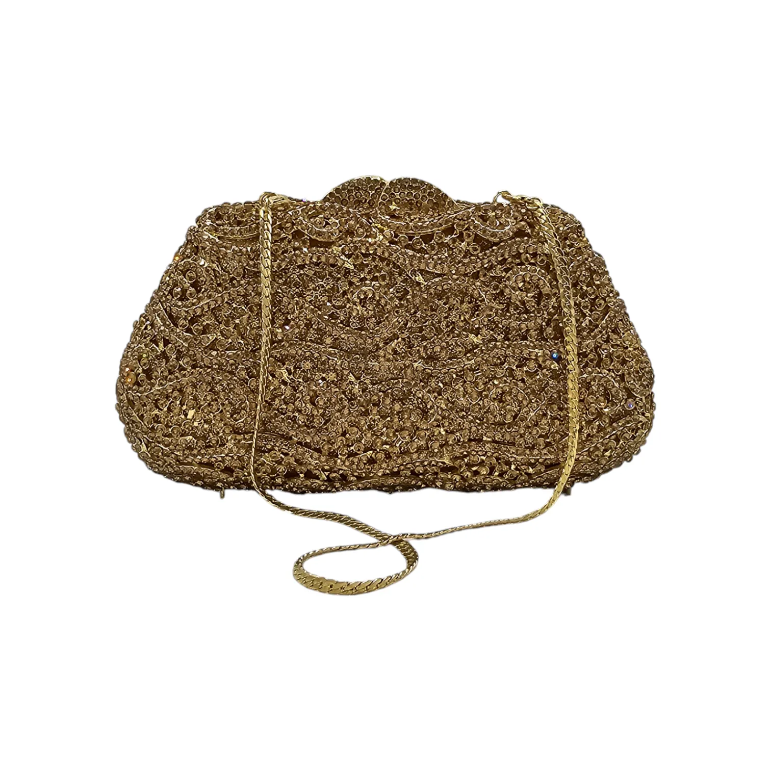 Stylish Golden Bridal Clutch