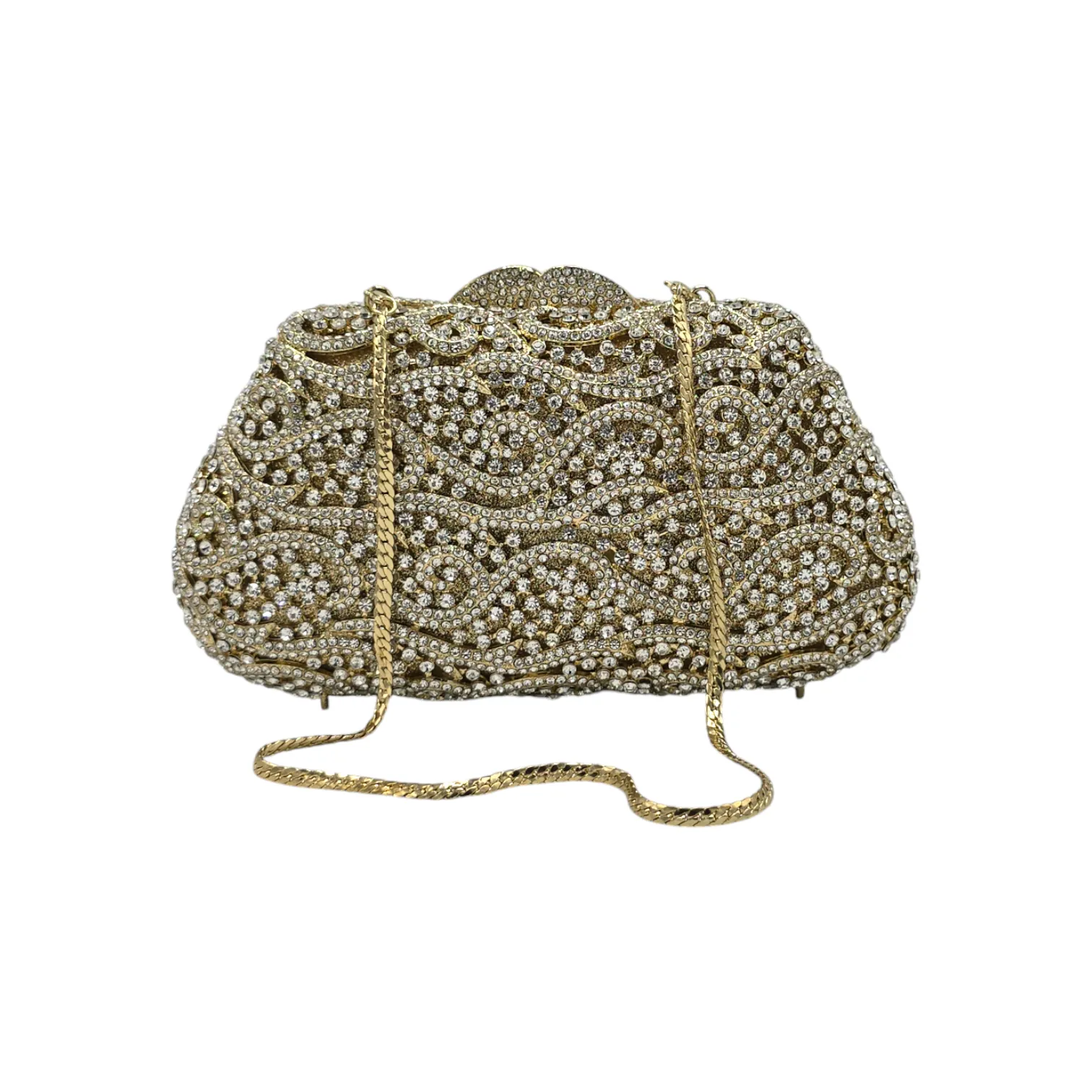 Stylish Golden Bridal Clutch