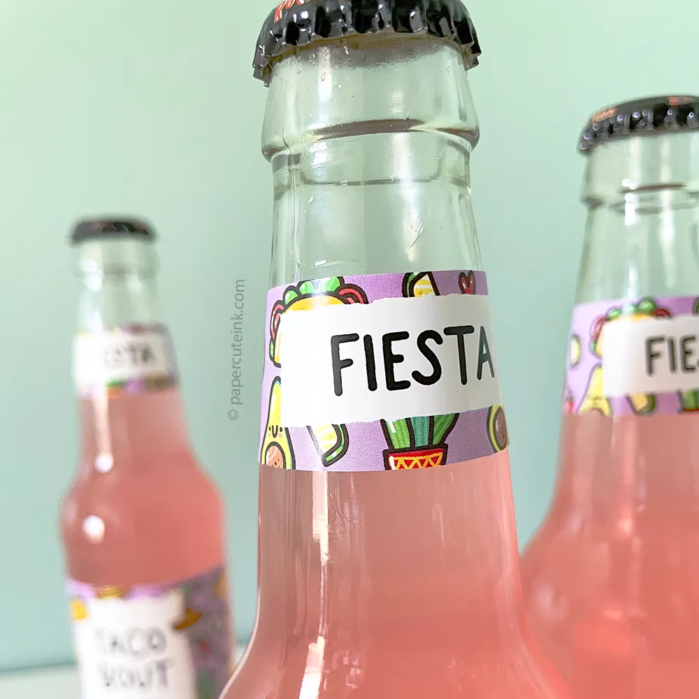 Taco Bout A Baby Fiesta Baby Shower Beer Bottle Labels