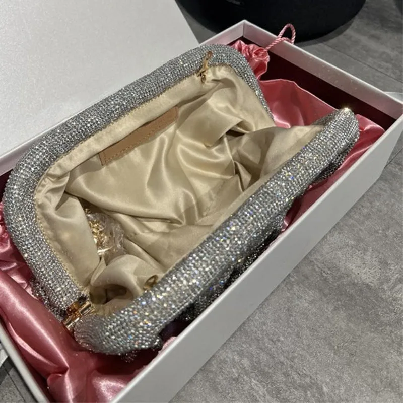 Winnal Fashion Slouchy Crystal-Embellished Clutch