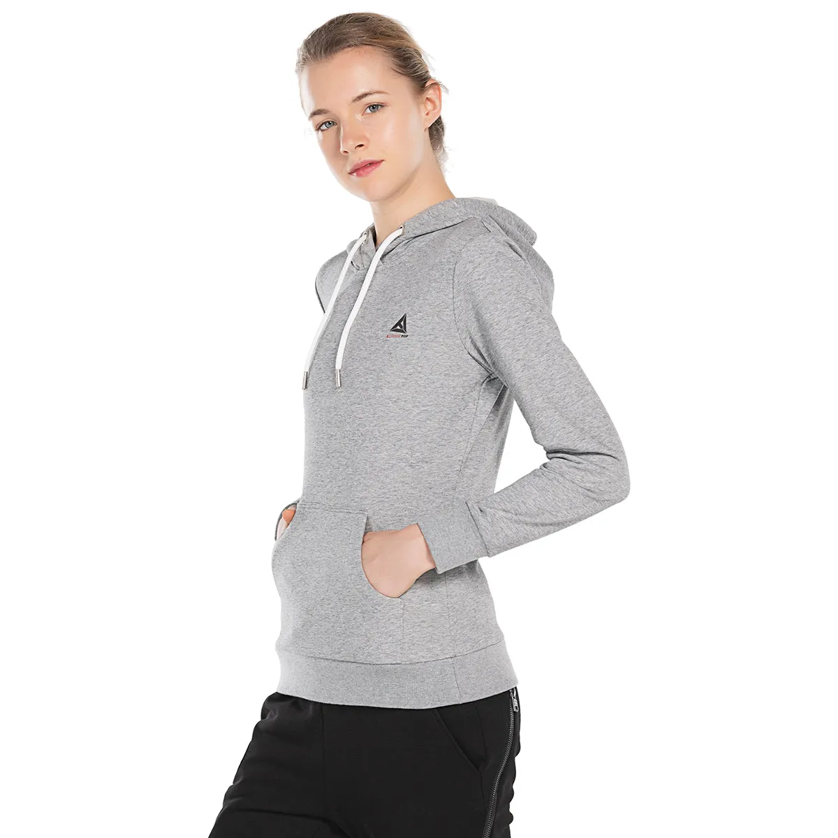 Womens Hoodies Sweatshirts Digital Print Top  S M L XL BLACK GREY