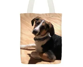 YOUR PET'S PHOTO on a 15x16 Canvas Tote Bag, Shopping Bag